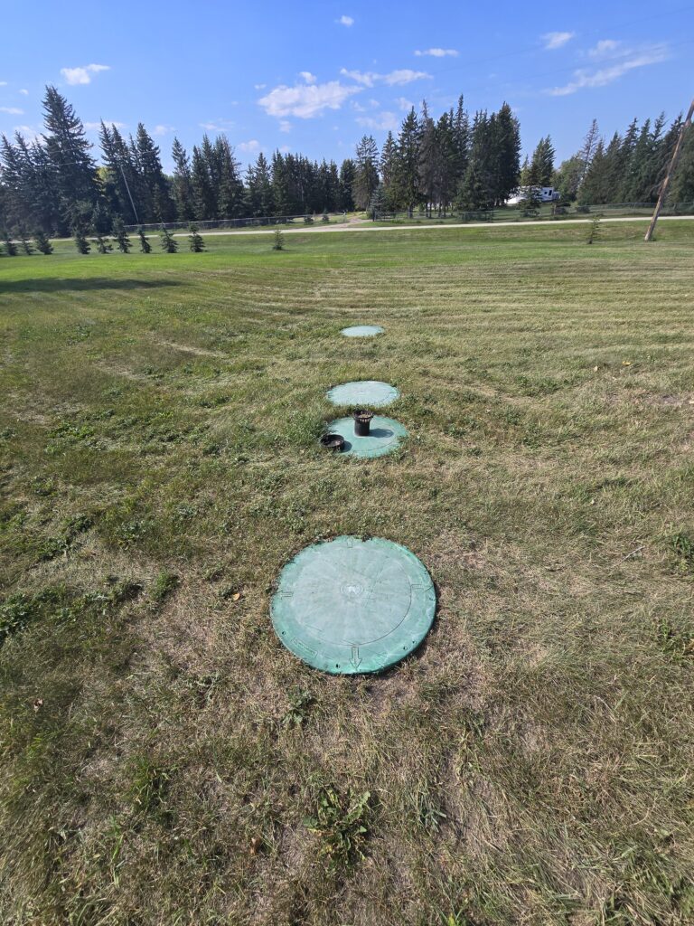 real estate septic inspection - field