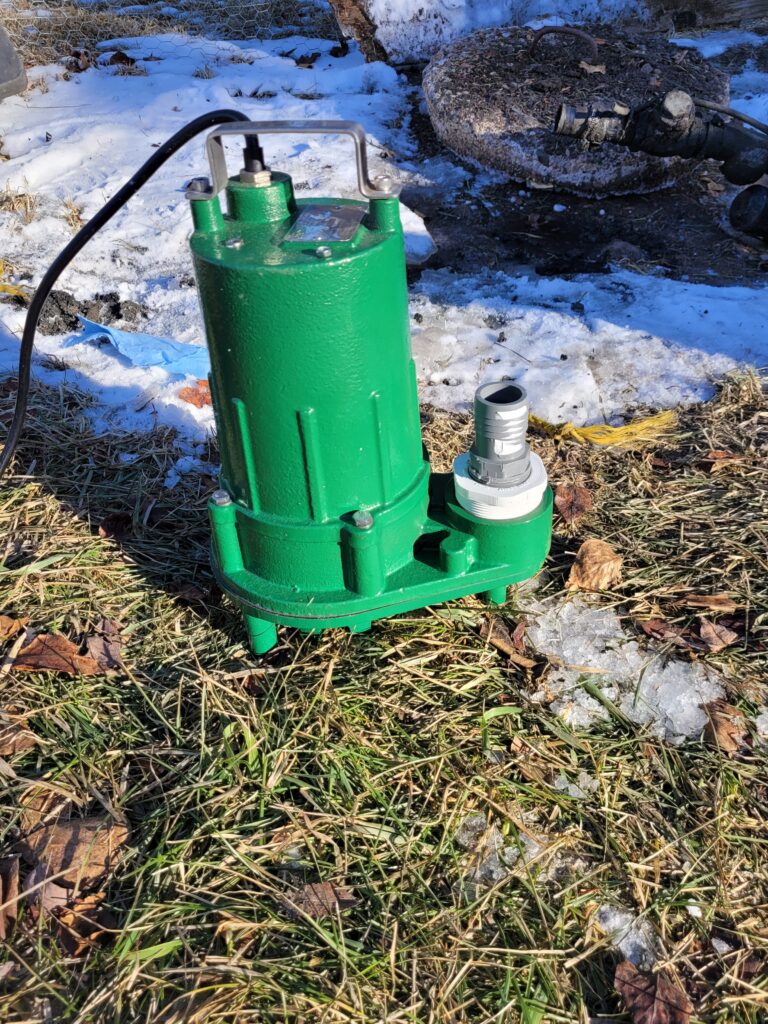 septic pump replacement - new septic pump