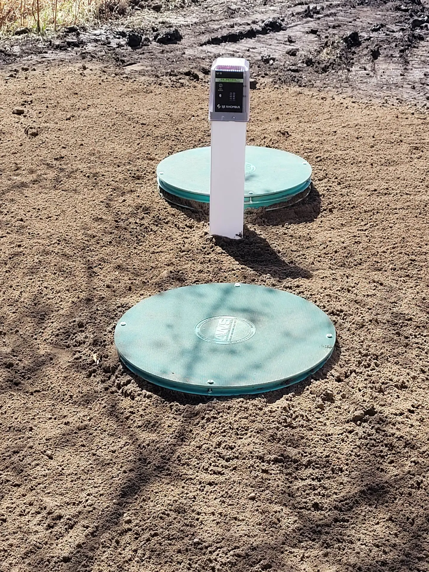 septic alarm installation - field